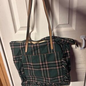 Sonoma Green Plaid Purse